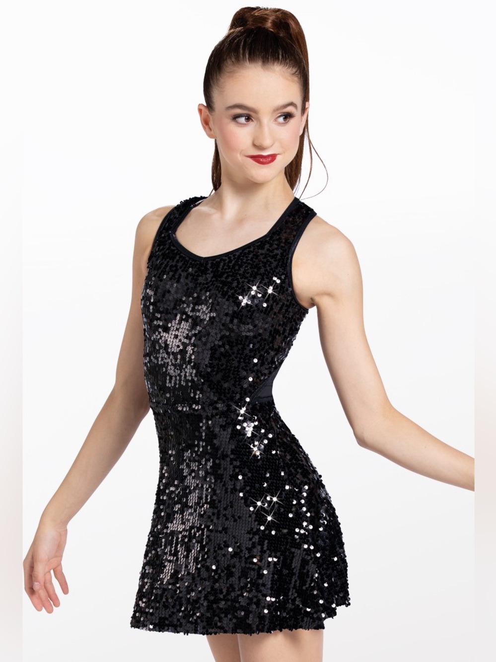 Balera Black Sequin Dance Dress D13862 MC